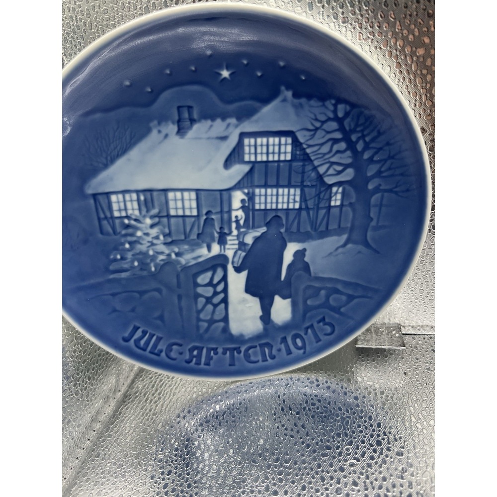 B&G Bing Grondahl Denmark Porcelain 1973 Christmas Plate COUNTRY CHRISTMAS - Picture 4 of 6